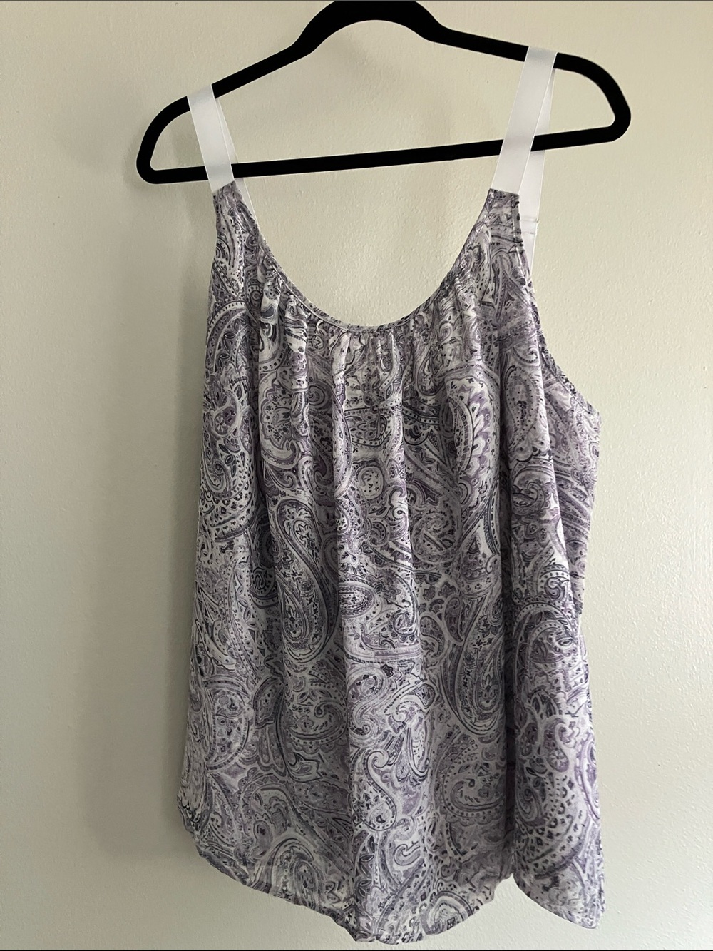 NWT Lane Bryant Flowy Tank Top size 22 purple paisley - Picture 2 of 5